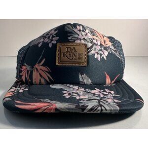 Dakine Womens Exotic Floral Shoreline Trucker Surfer Aqua Blue Snapback Mesh Hat